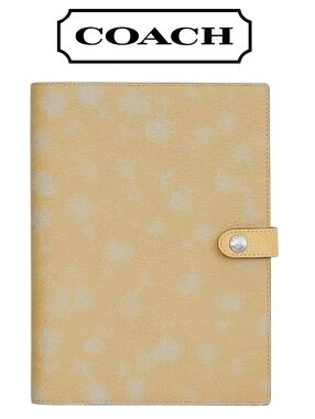 Coach Golden Yellow And White Floral Blooms Notebook